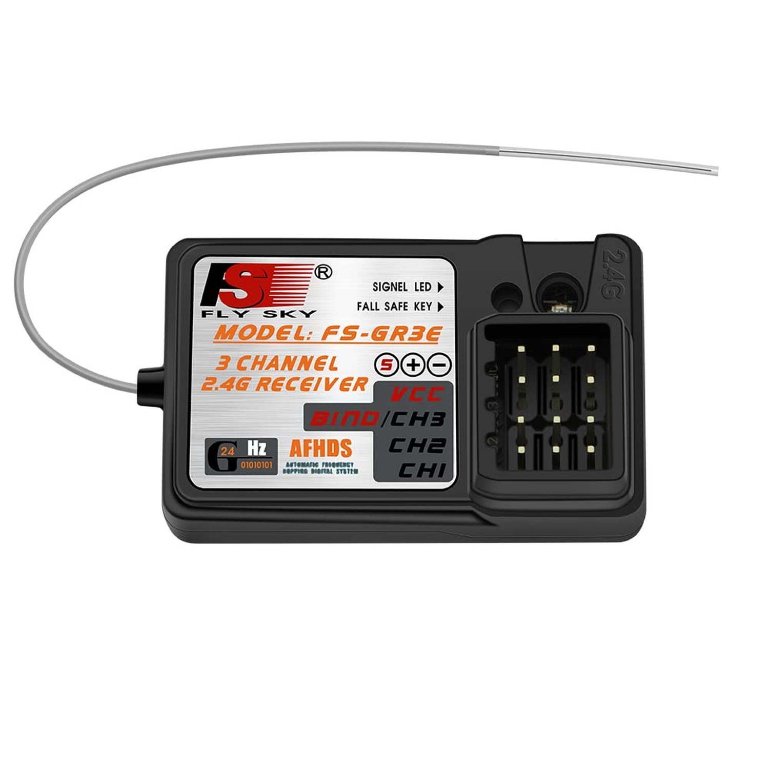Flysky GR3E Receiver 2.4G FS-GR3E 3CH Receiver for Flysky FS-GT2 FS-GT2B FS-G...