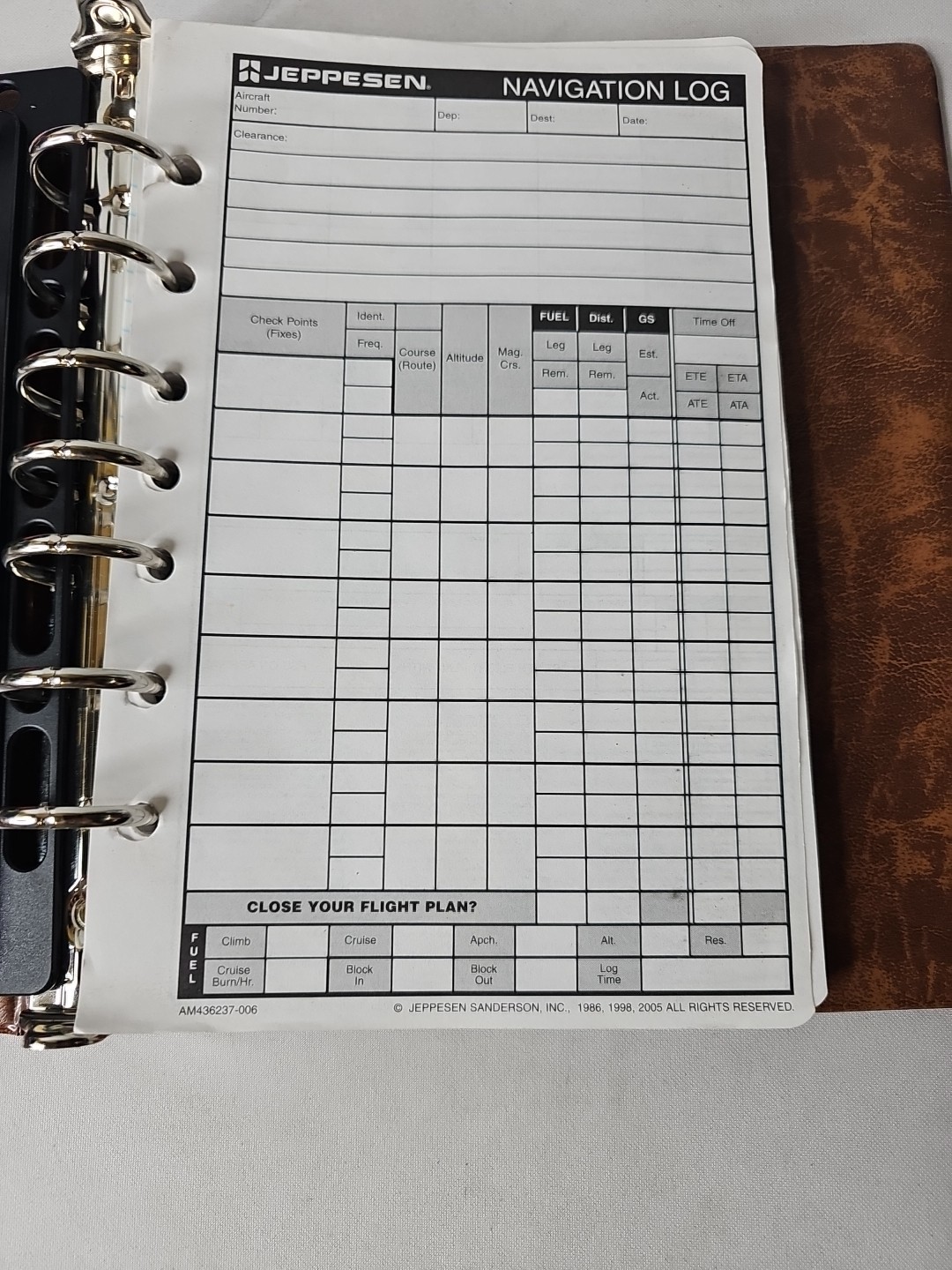 Sportys E6B Electronic Flight Calculator Pilot Computer w/ Jeppesen Log Paper