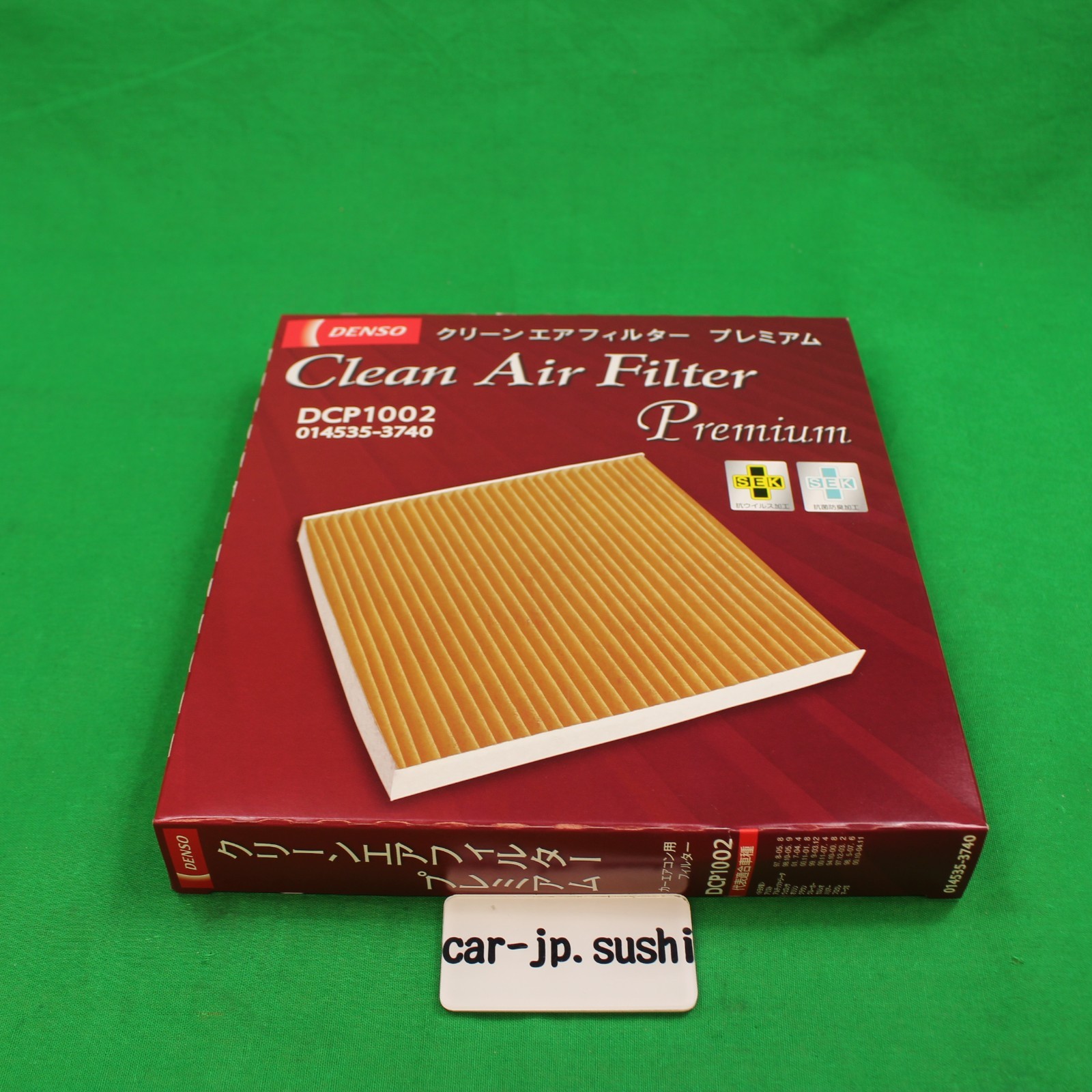 DENSO Premium Clean Air Filter for Car Air Conditioners 014535-3740 DCP1002