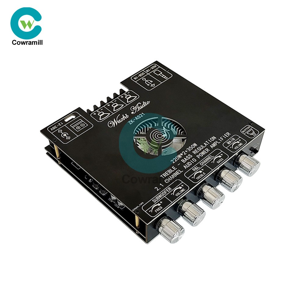ZK-AS21 2.1 Channel TPA3251 Bluetooth Digital Power Amplifier Board 220WX2+350W