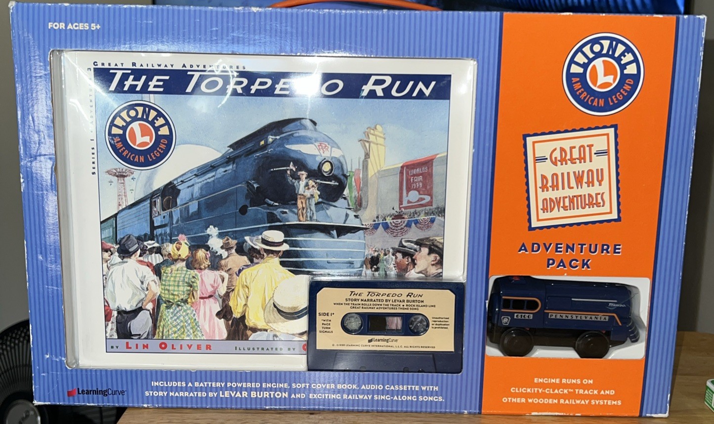 Lionel Great Railway Adventures Torpedo Run - Train/Book/Cassette