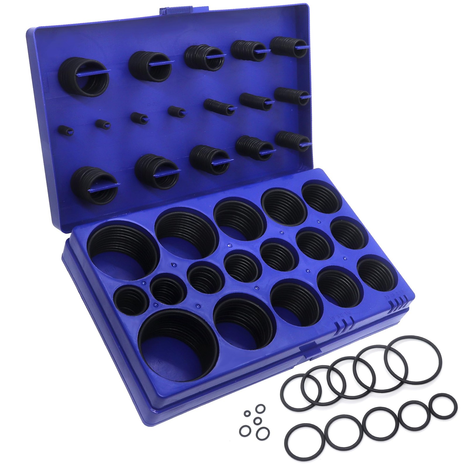407 Pieces SAE Universal O-Ring Kit, Set of 32 USA Standard Sizes, Buna-N 70A...