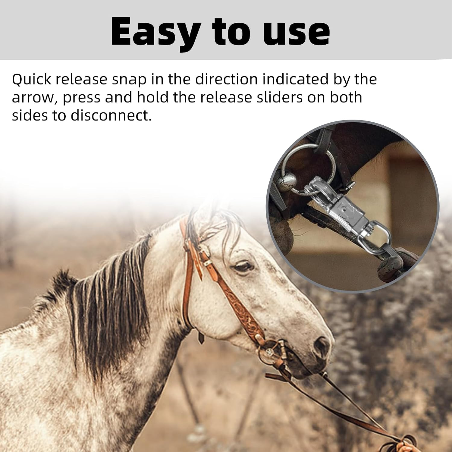 5 Pcs Nickel Plated Quick Release Panic Snap with Fixed-Eye for Get Back Whips R