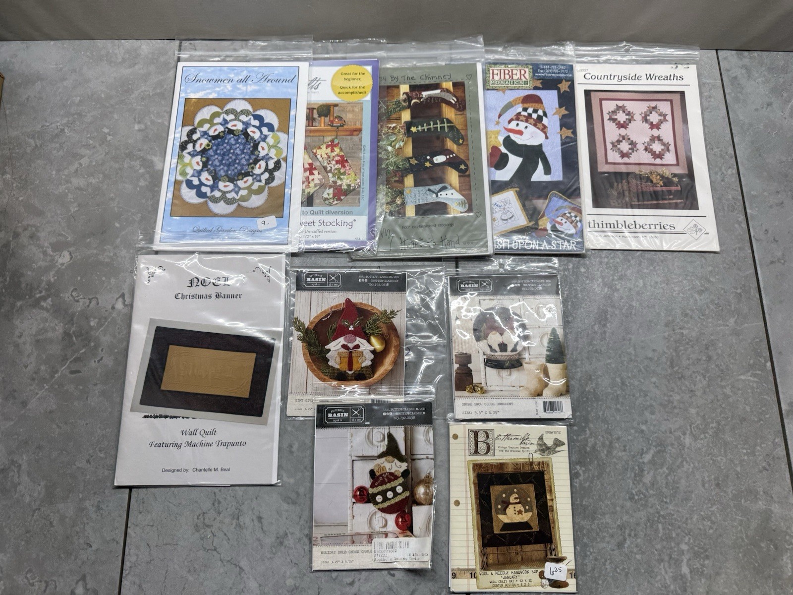 Lot Of 10 Christmas Holiday Patchwork Quilt Template Sets Assorted Sizes