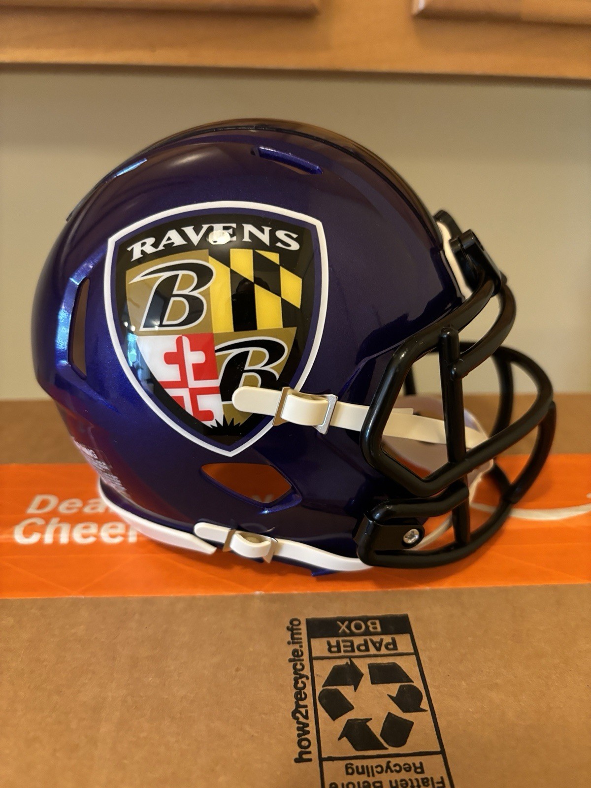 Baltimore Ravens Custom Concept Crest Mini Football Helmet Riddell Speed Purple