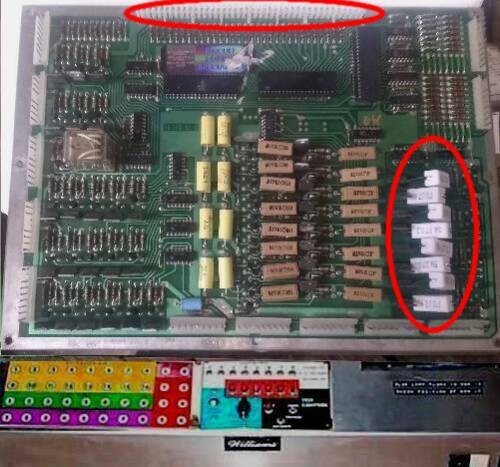 GORGAR WILLIAMS PINBALL DRIVER BOARD FACTORY UPDATE FLAME PROOF RESISTORS