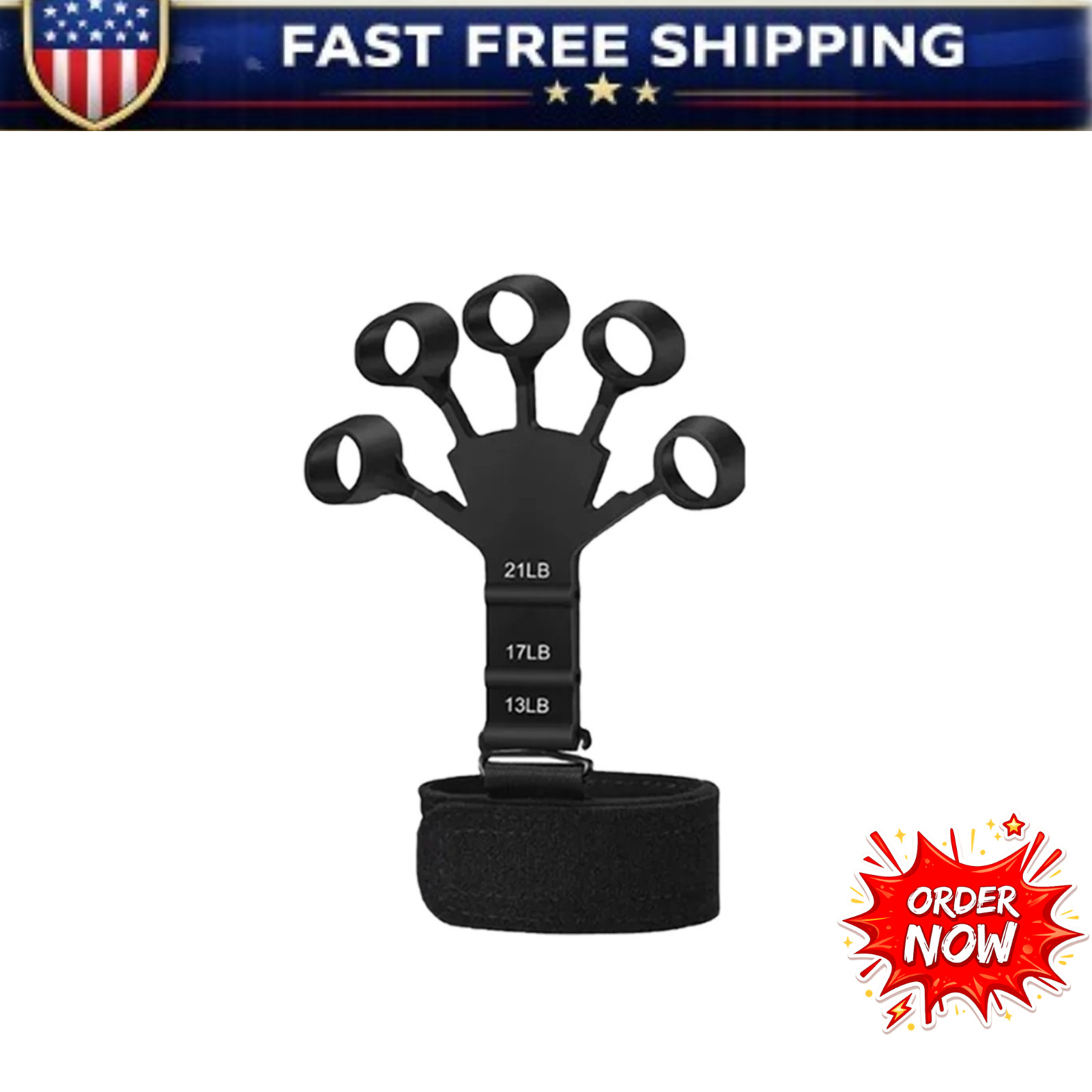 Adjustable Hand Grip Strengthener Kit Finger Exerciser for Type A
