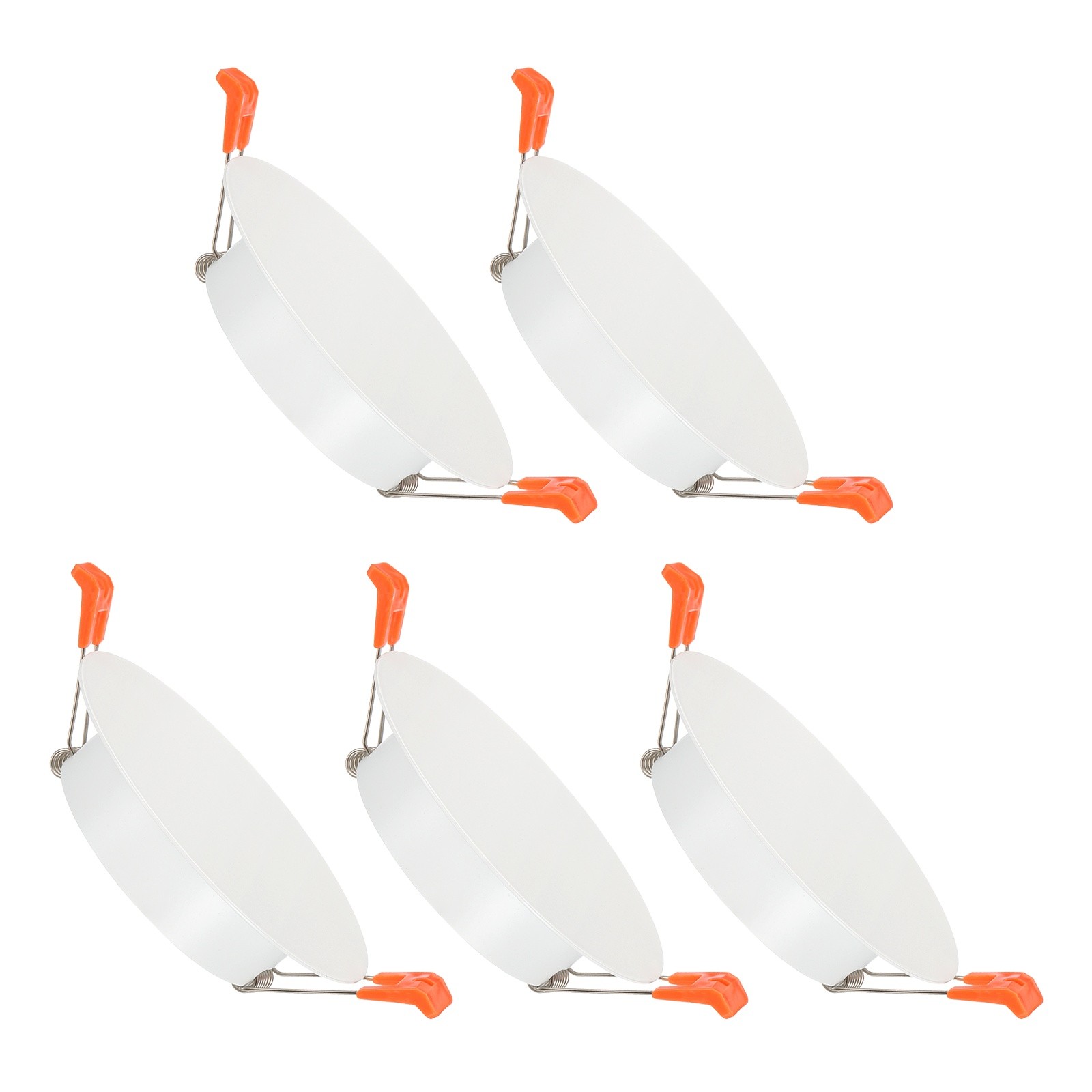5Pcs 3" Metal Ceiling Cover Plate Suitable for 3.2-3.6" Round Hole, White