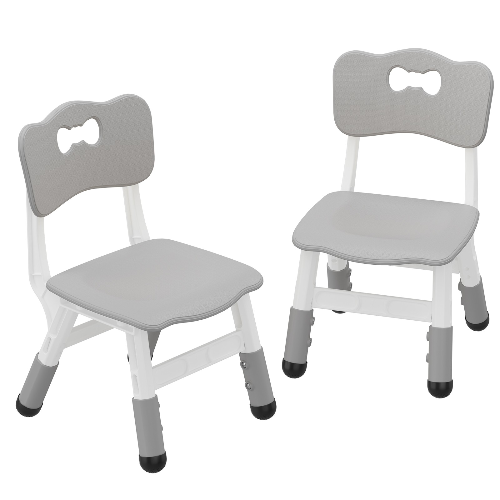 Set 2 Adjustable Children's Chairs With Adjustable Height And Non-Slip Foot Pads