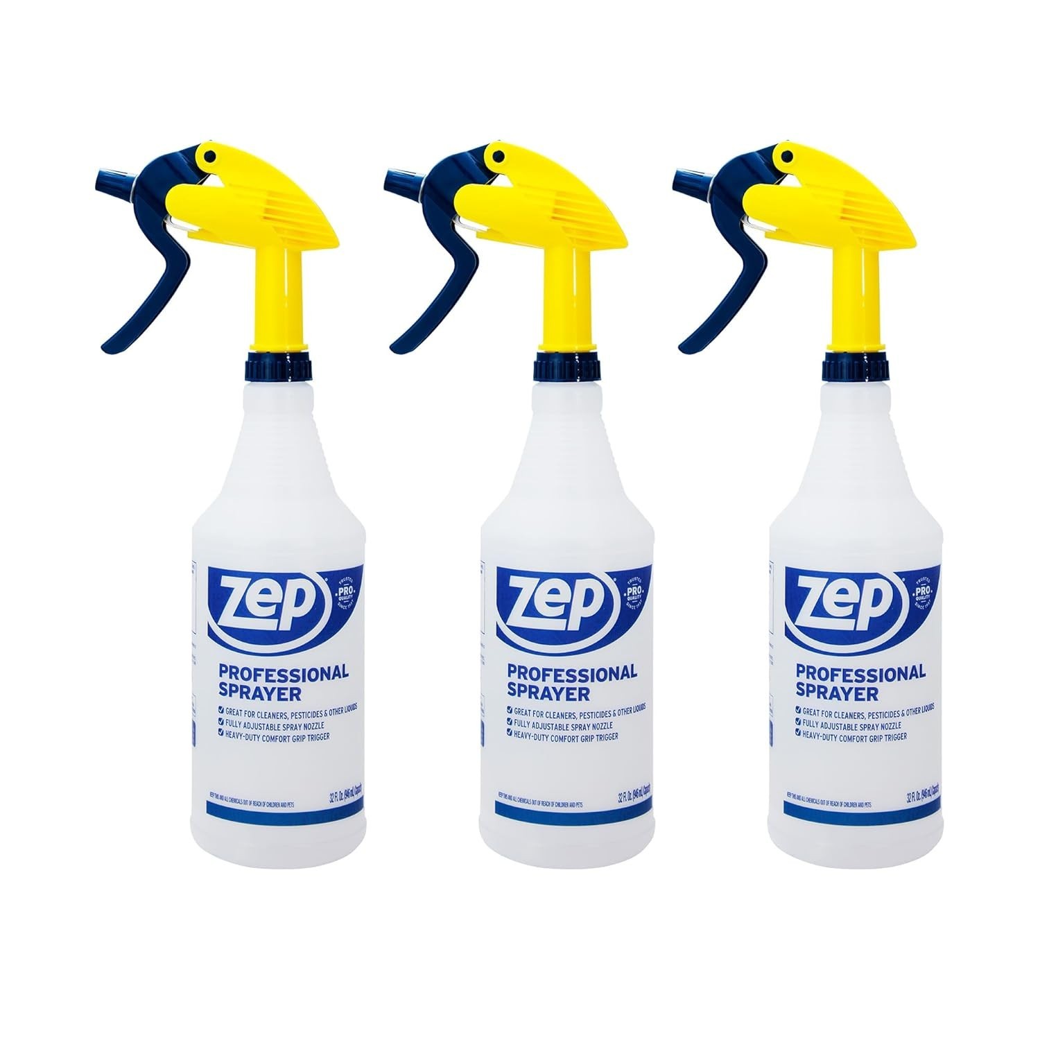 New 3 Pieces 32oz Professional Spray Bottles Adjustable Mist Stream Refillable
