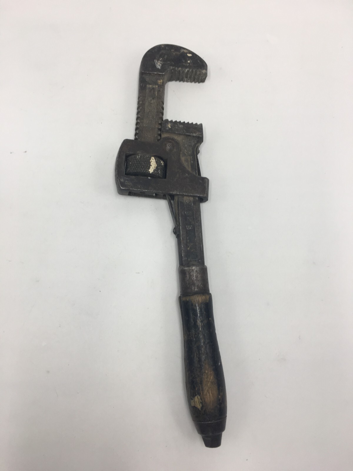 Vintage G.T.D. Corp 14" Adjustable Pipe Wrench w/ Wood Handle