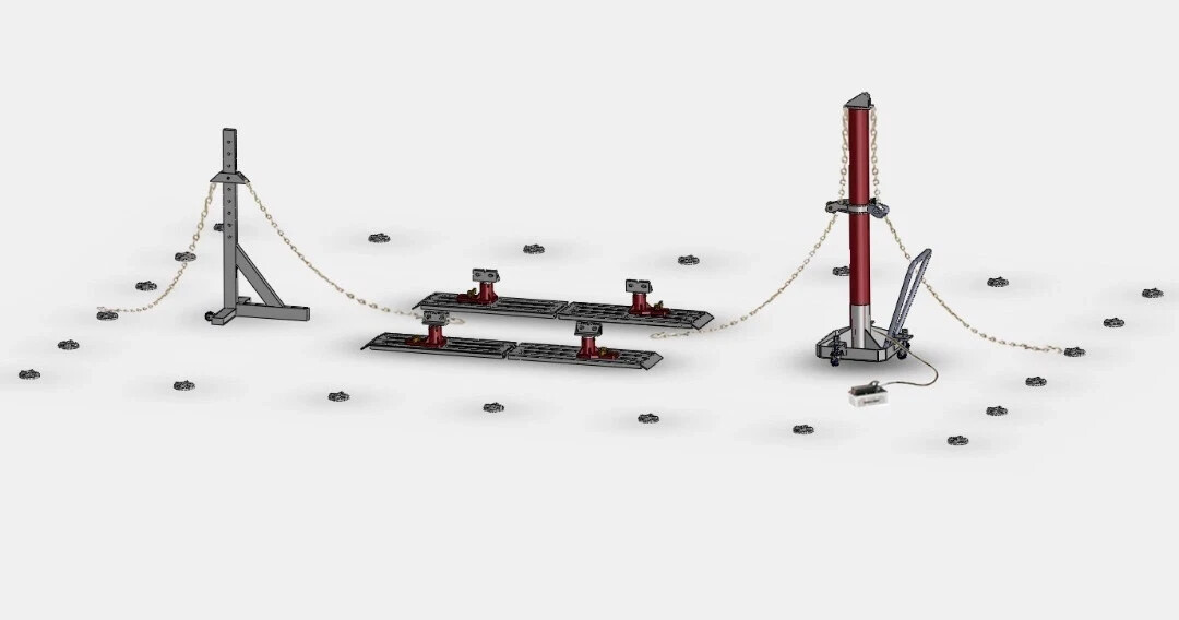 Portable Auto Body Frame Machine Rack on the floor 10 TON Puller Free Shipping