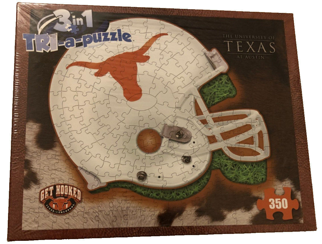 Texas Longhorns NCAA 3in1 TRI-a-puzzle 350 Pieces Late Sky Big 12 New