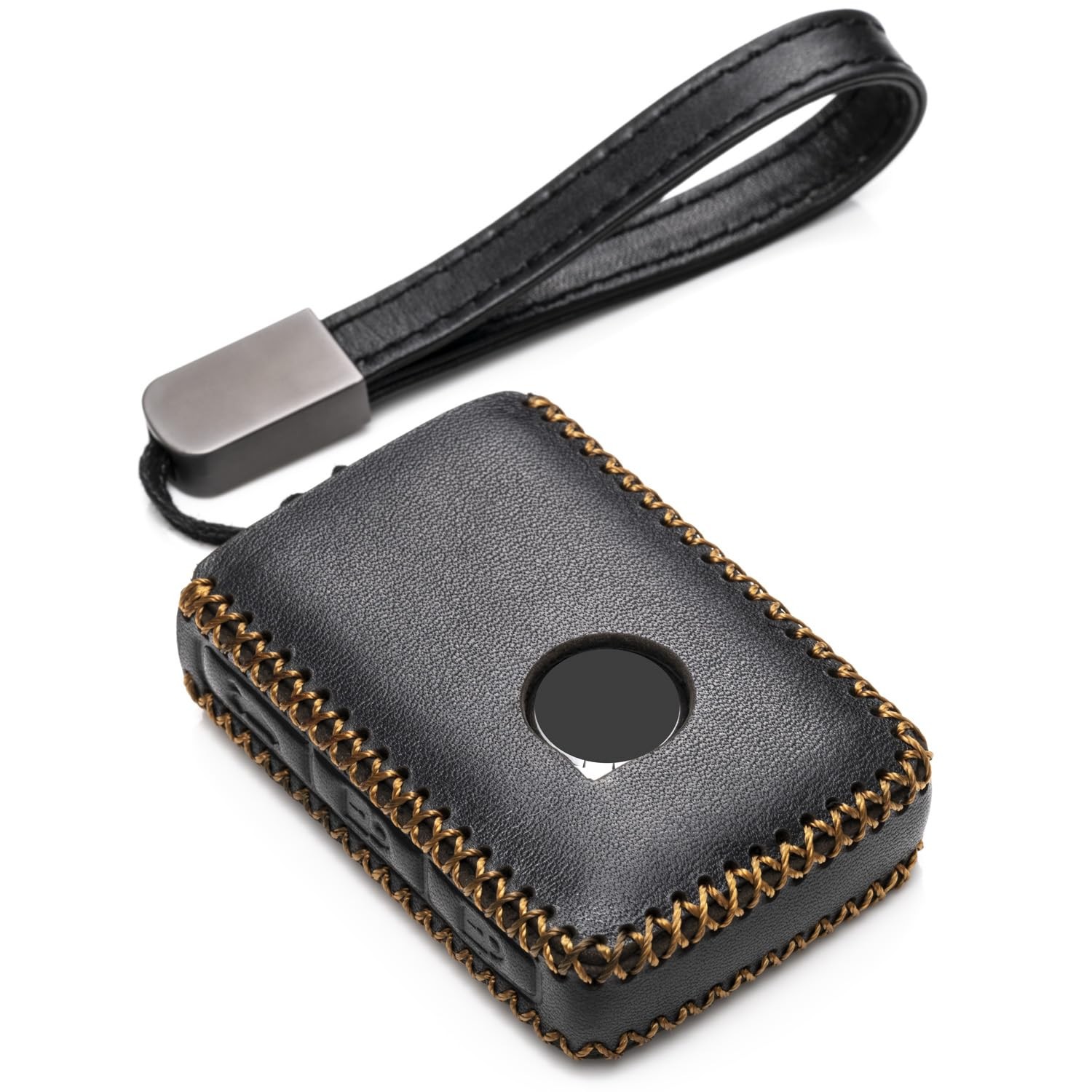 Genuine Leather Smart Key Fob Case Compatible Volvo XC40 XC60 XC90 S90 S60 V60