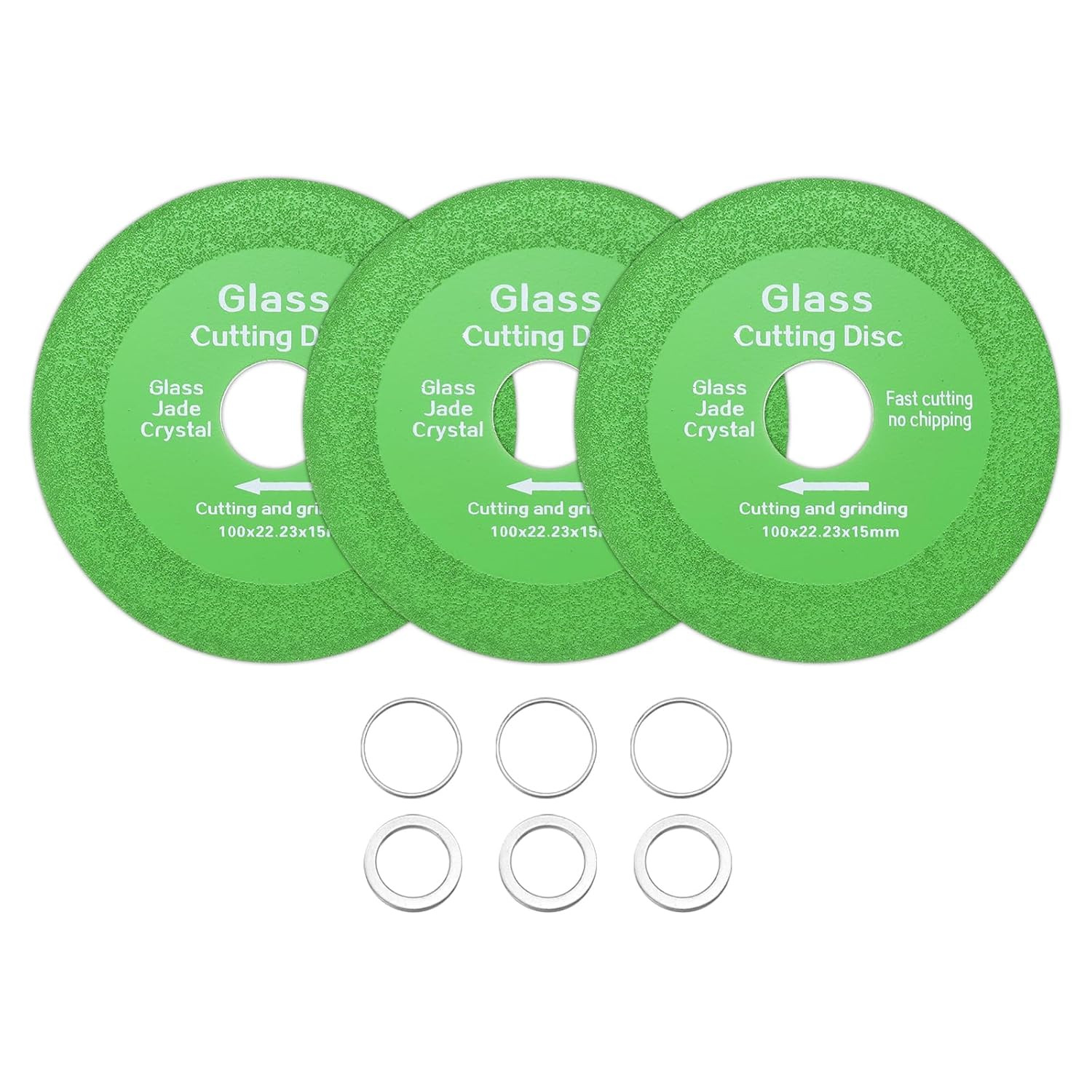 3Pack Glass Cutting Disc 4 Inch Diamond Cutting Disc with 7/8 Arbor