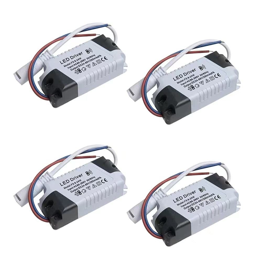 4 pcs LED Driver 8/12/15/18/21W Power Supply Dimmable Transformer Waterproo