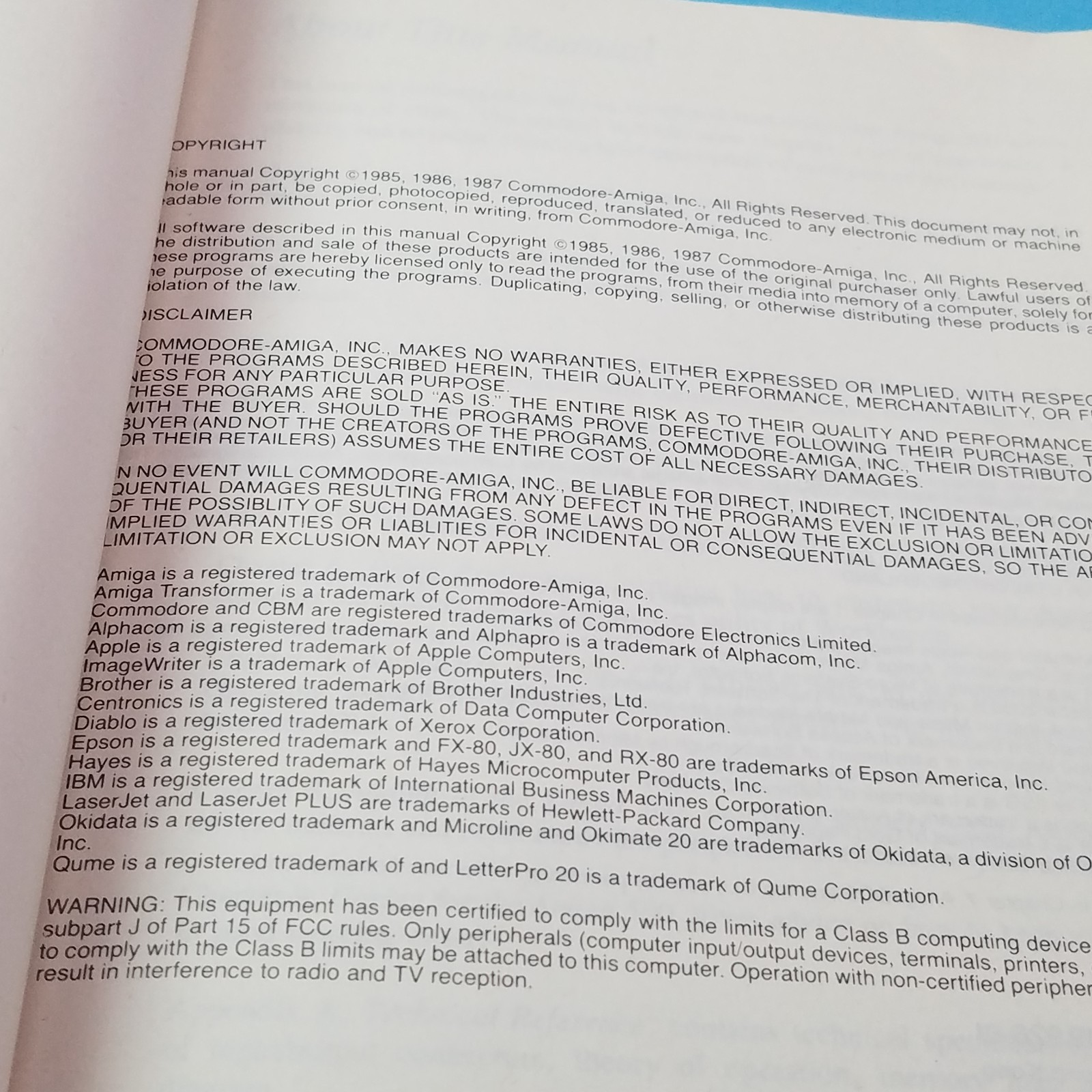 Commodore Amiga 500 8 500 User Guide English Edition 1987