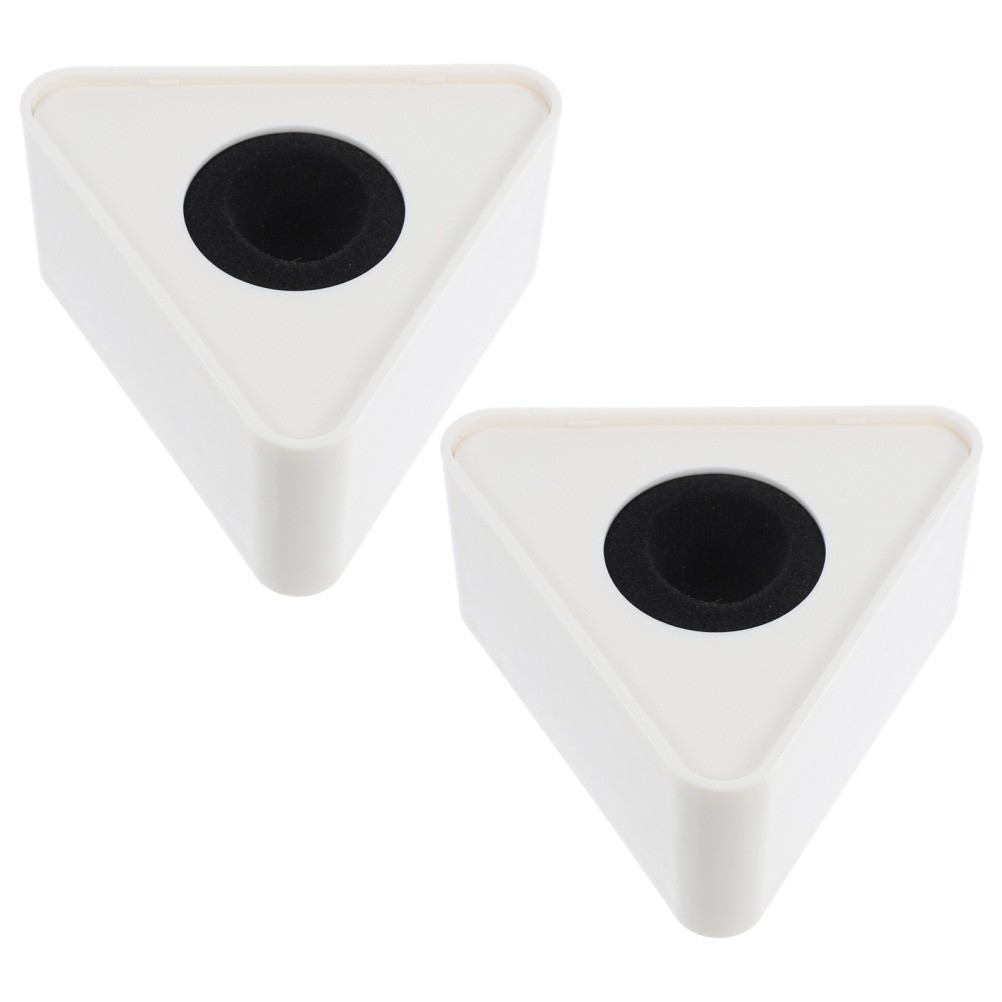 2 Pcs Triangular Interview Logo Mic Flag Station Microphone Clip