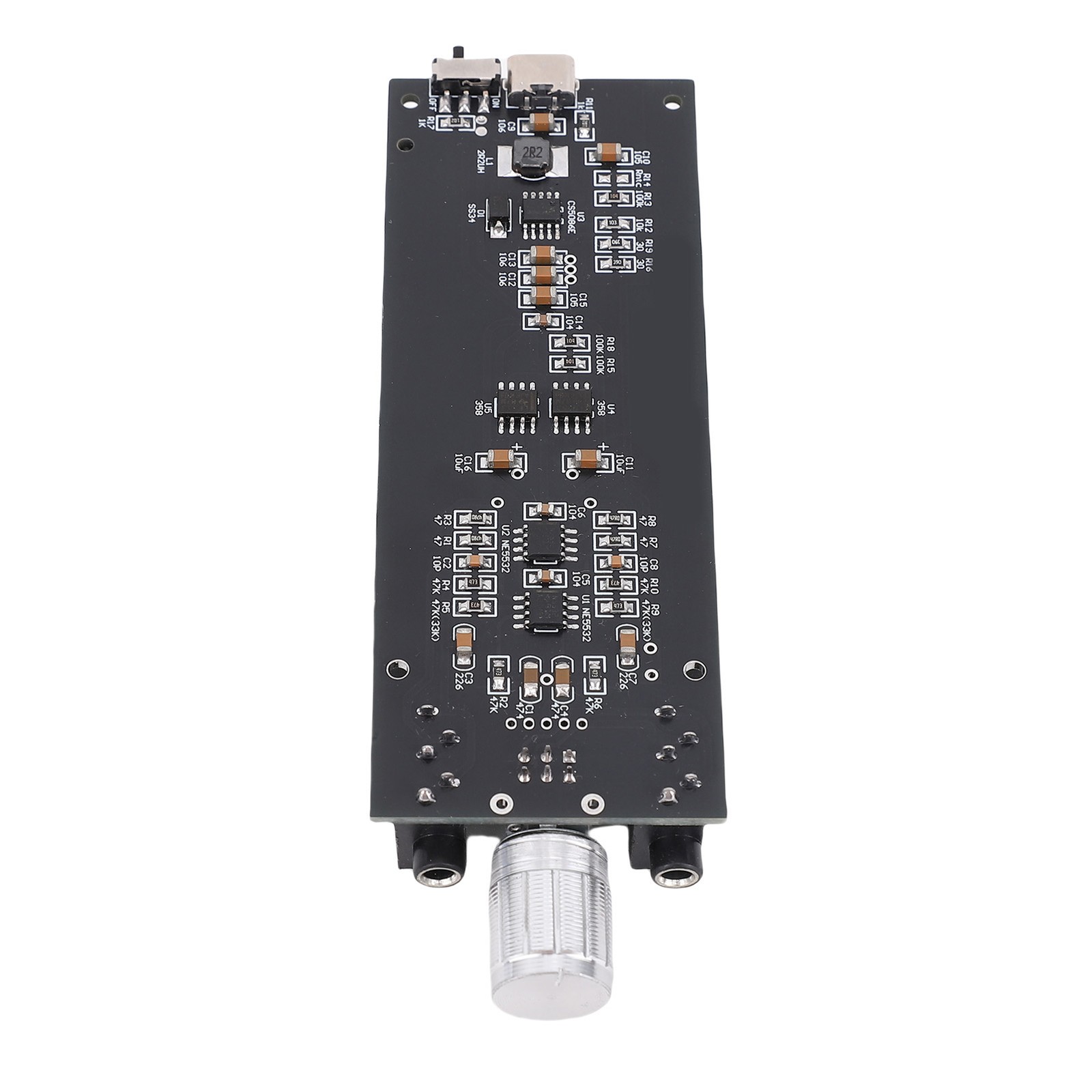 47HiFi NE5532 Headphone Amplifier Board PCB Rechargeable Earphone Amp Module 2A