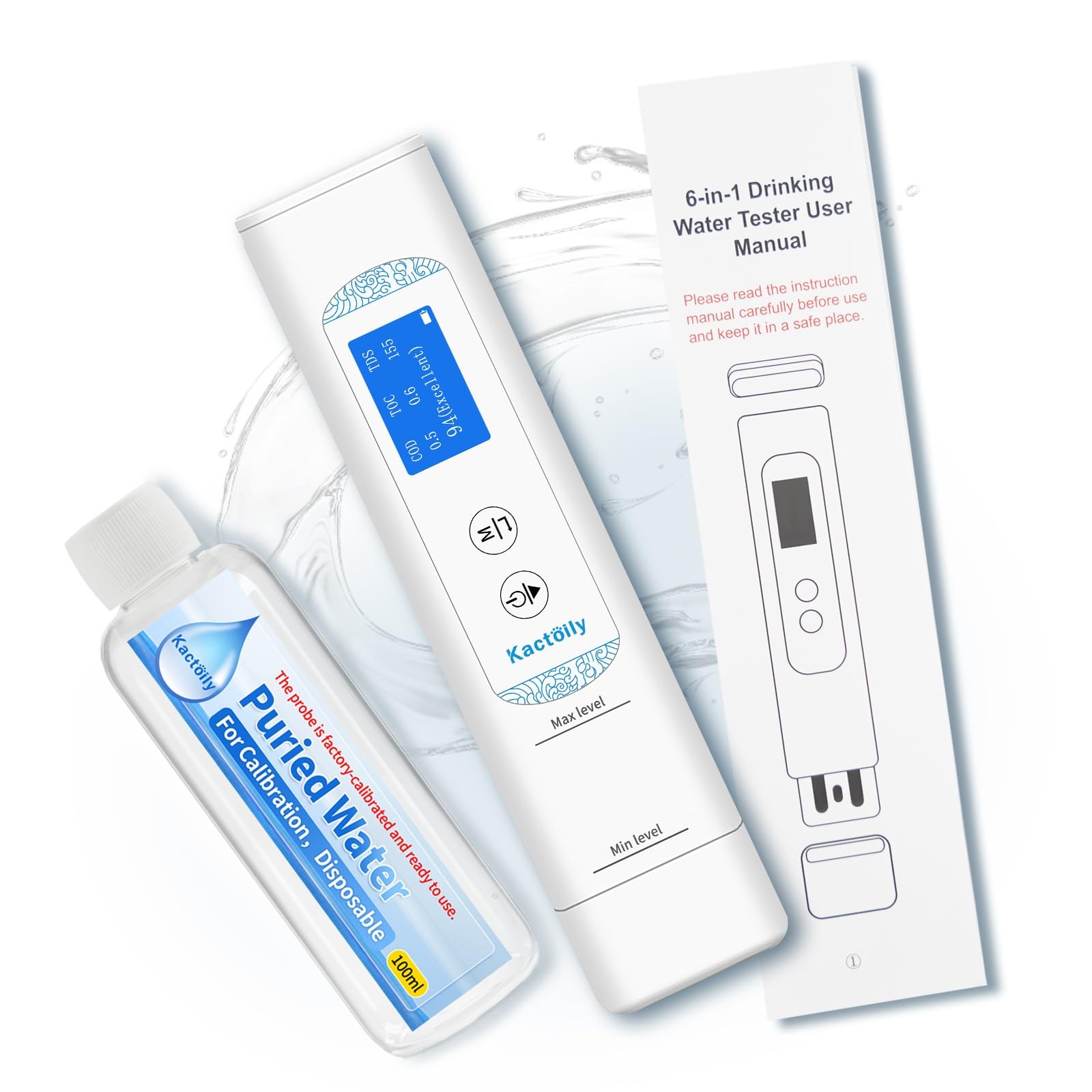 6 in 1 Digital Water Tester for Drinking Water, Lab Grade...