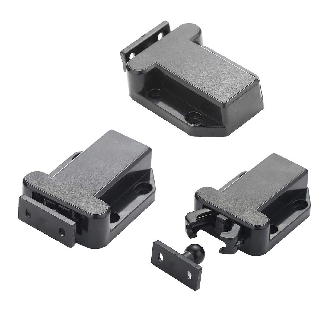 2 Packs Push Latch Rebound Self-Locking Device Automatic Pop-Up Cabinet Lock