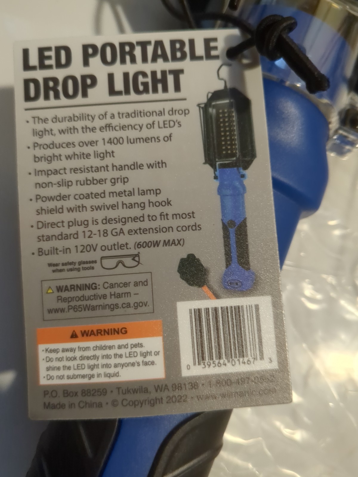 Led Work Light Performance Tool W2244 Direct Plug LED Drop Light