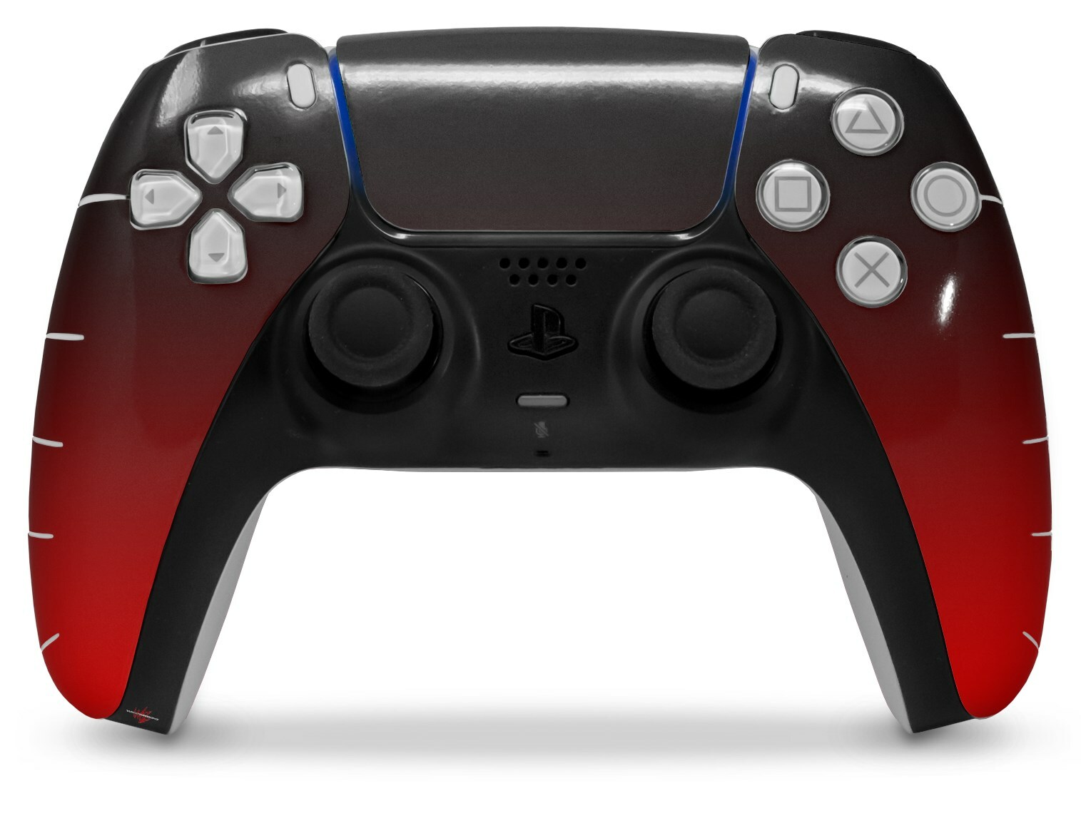Skin Sony PS5 Controller Smooth Fades Red Black