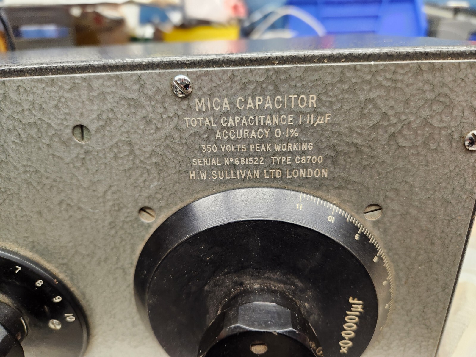 HW Sullivan C8700 Mica Capacitor Decade Block High Power Unit, TESTS GOOD