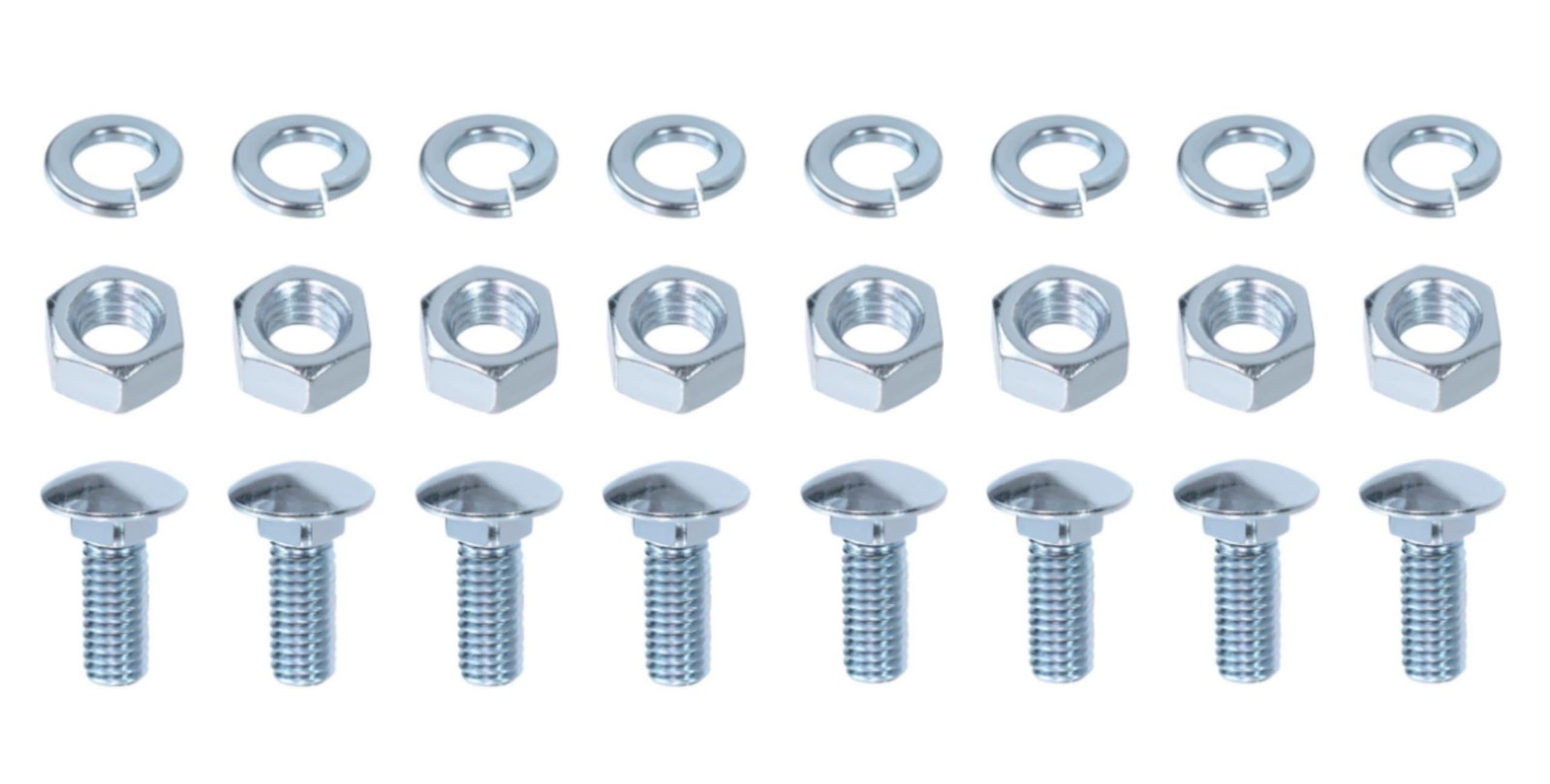 Front Rear Bumper Bolts Kit Capped Round Head Compatible 7/16-1.25 UNC, Zinc