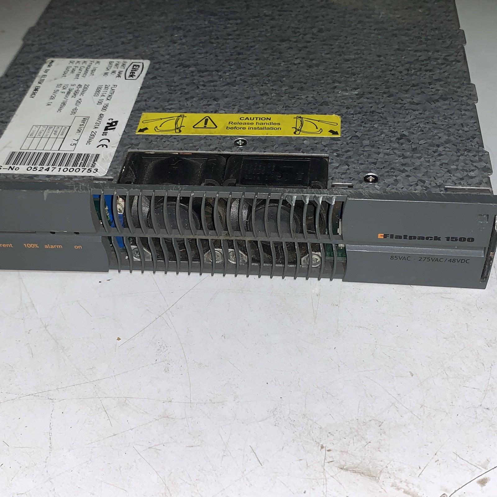 Eltek flatpack 1500 48v/31A 230Vac