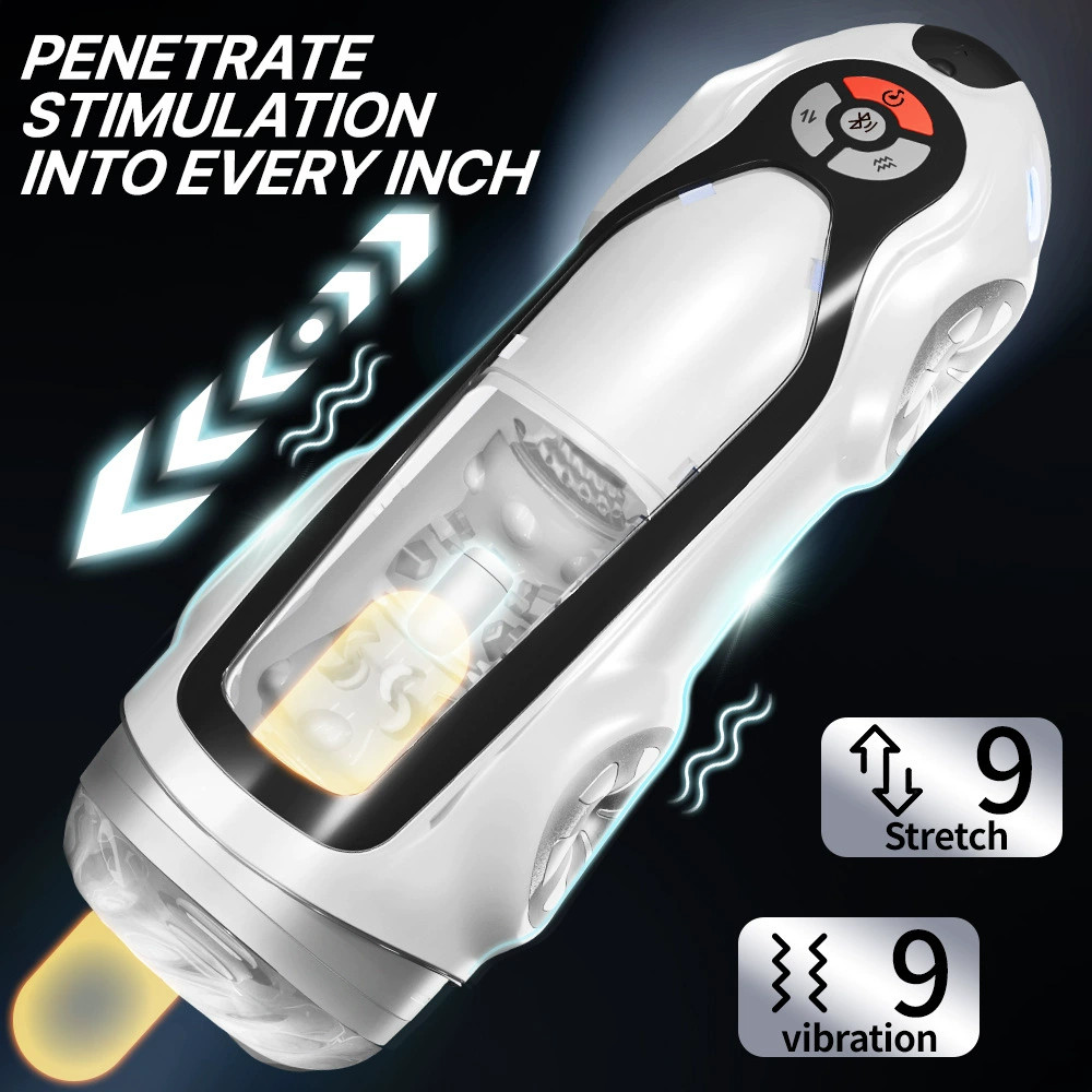 Bluetooth Automatic Male Masturbator Cup Telescopic Heating Stroker Lubricants