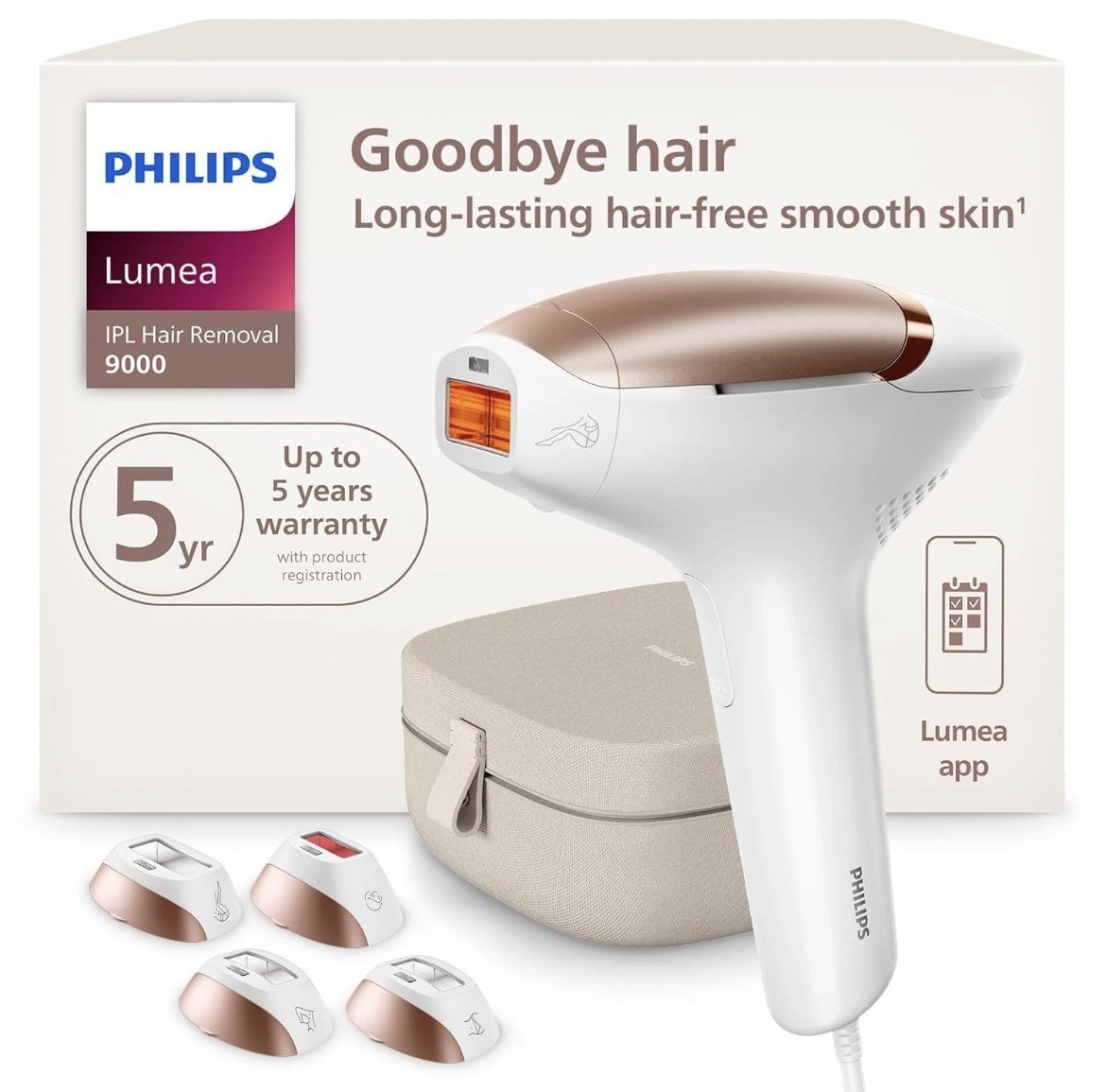 Philips Lumea 9000 Series IPL Hair Removal Device - Luxury Beauty Box BRI984 NEW