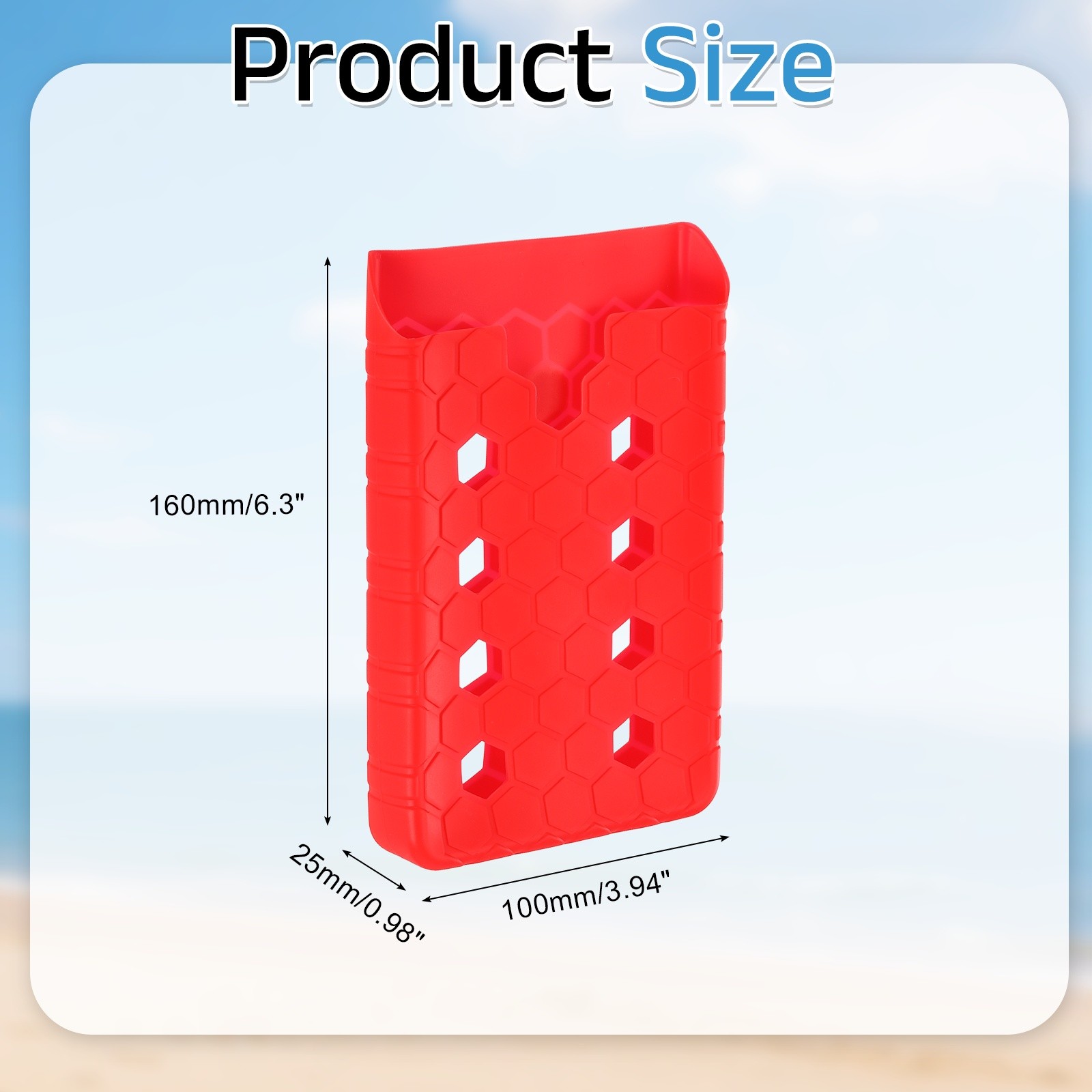 Organizer Holder for Beach Bag, Round Hole Insert Holder Charm, Red