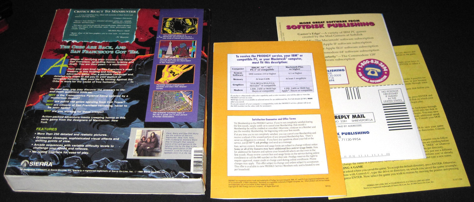 Man Hunter 2 - Big Box Only w/ Inserts (PC, MS-DOS)