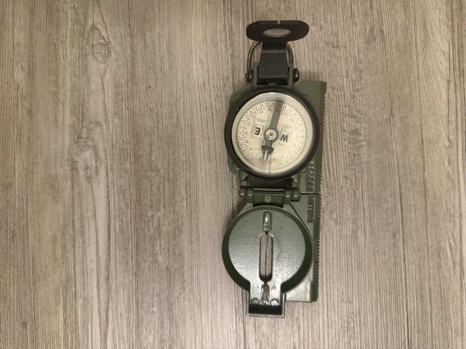 US Military Lensatic Compass – Model 3H– Tritium – Genuine Issue – Tested