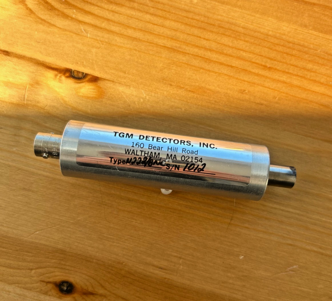 TGM Detectors N222 Alpha/Beta/Gamma Mica End Window Geiger Probe CLEAN,WORKS
