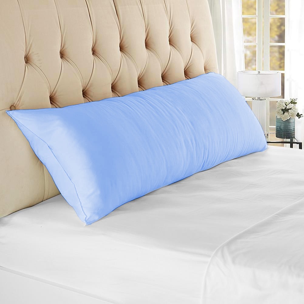 Egyptian Cotton Queen Size Pillow Case Set Sky Blue Solid 600 TC Free Shipping