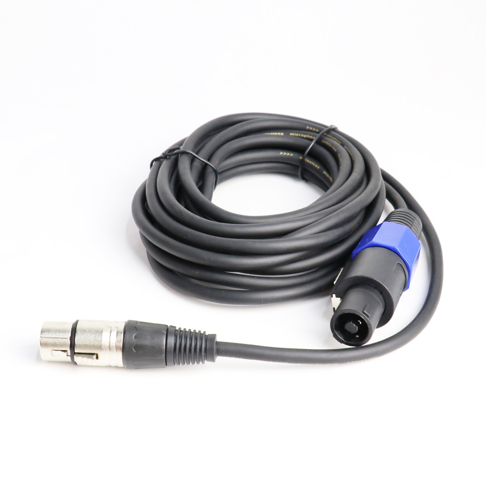 20FT Speakon Male to 3 Pin XLR Female Cable Livehouse Mic Speaker Extension Wire