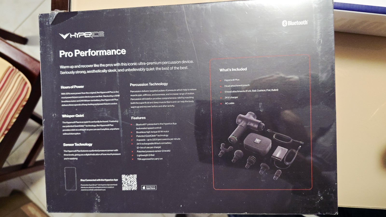 Hyperice Hypervolt Plus Bluetooth Percussion Massage Device Black *NEW*