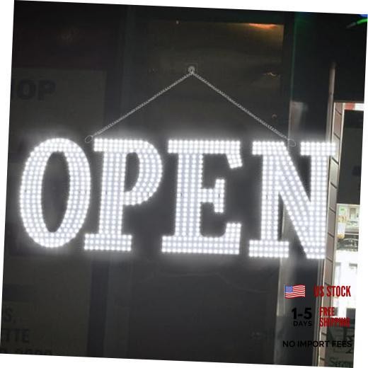 Open Signs for Business,30x10 inch Ultra Bright Open 30"x10" Large All White