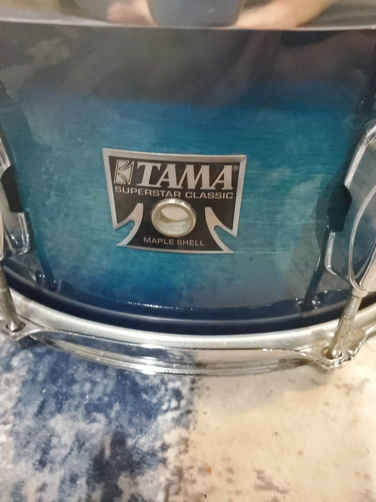 TAMA Superstar Classic 14x6.5 Maple Snare Drum Blue Lacquer Burst