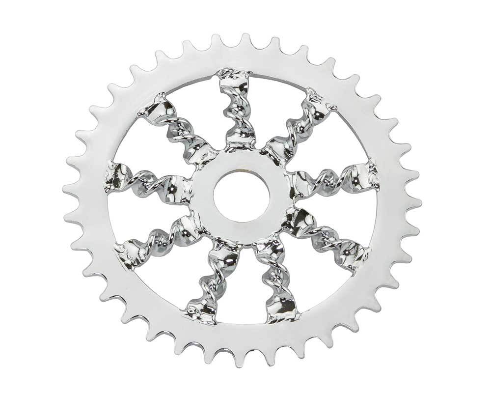 Original Lowrider bike Flat Twisted Steel Chainring 1/2 X 1/8 36t Chrome.