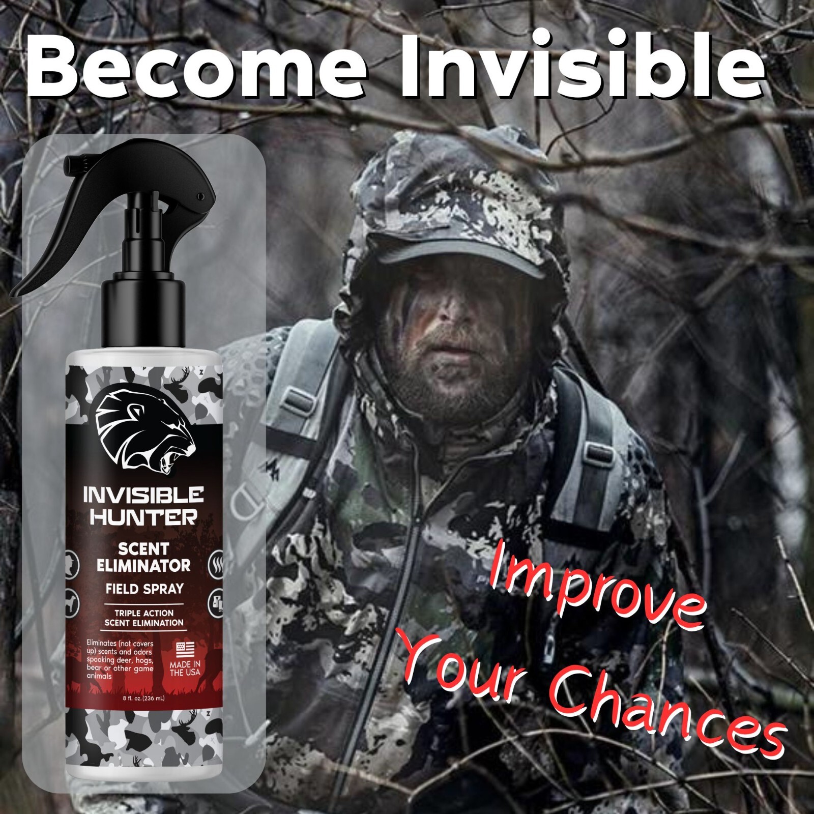 Invisible Hunter Total Scent Strategy Bundle; Triple Action Scent Control & More