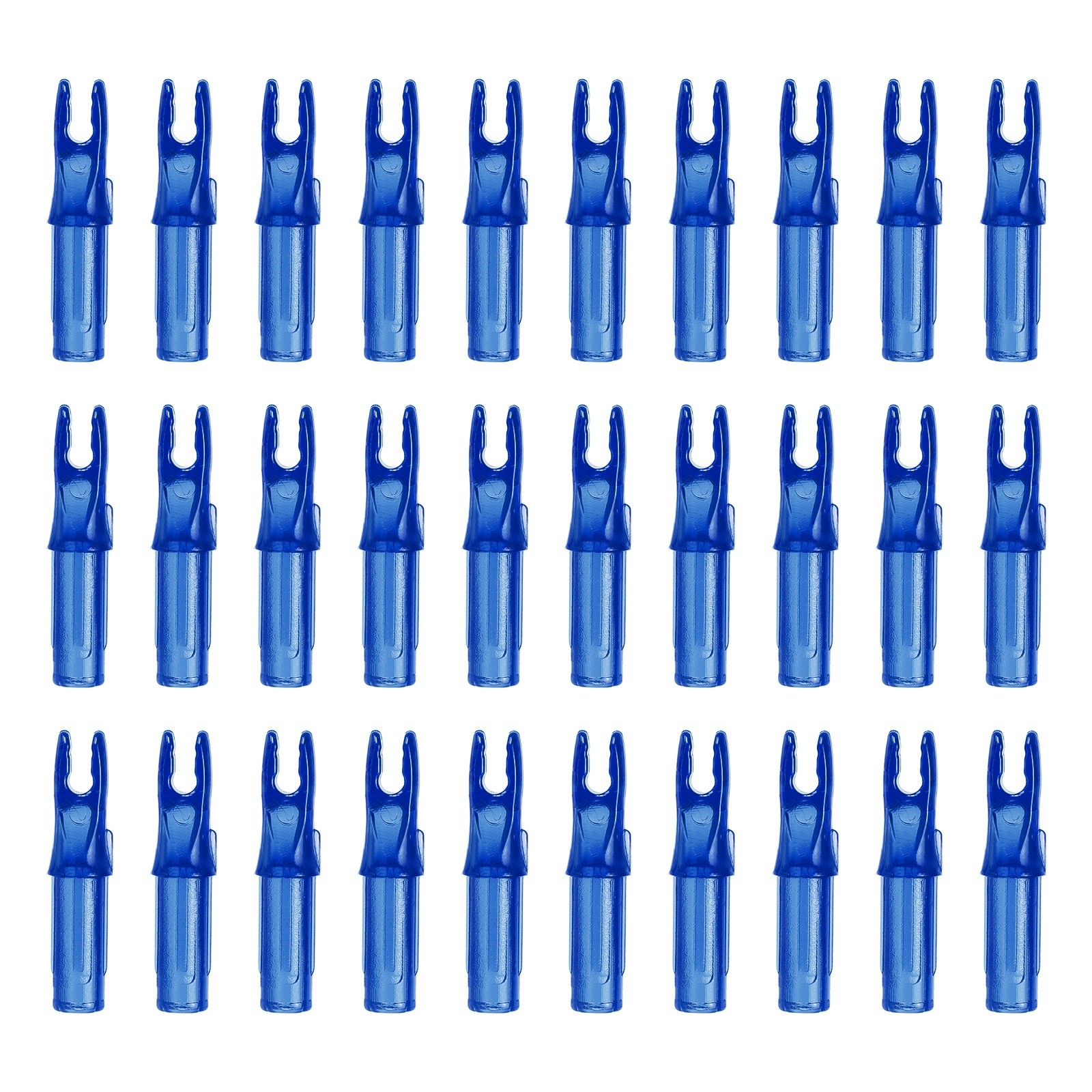 30 Pack Archery Arrows Nocks 6.2mm Plastic Insert Arrow Nock Transparent Blue