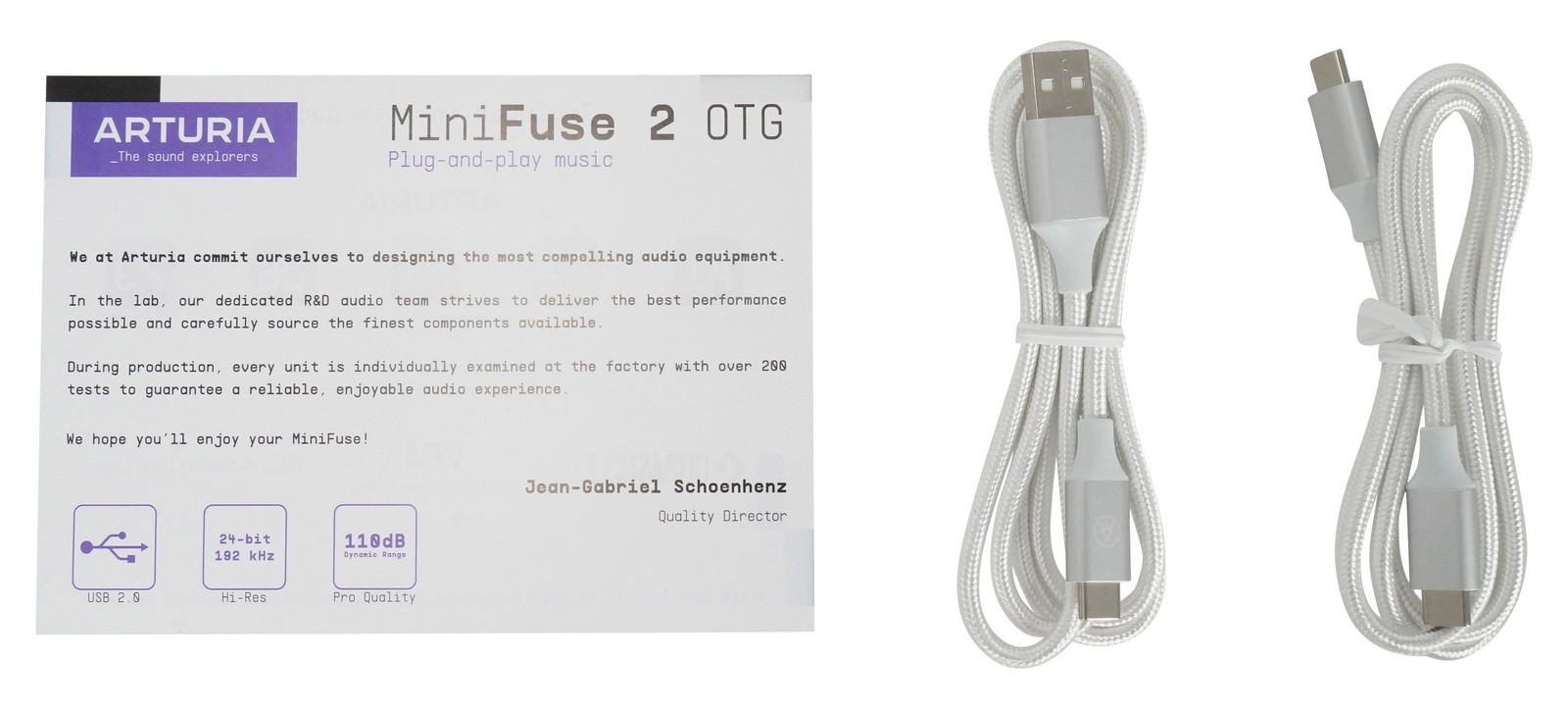 Arturia Minifuse 2 OTG Audio Recording Interface, Bus-Powered / 192 kHz / 24 bit