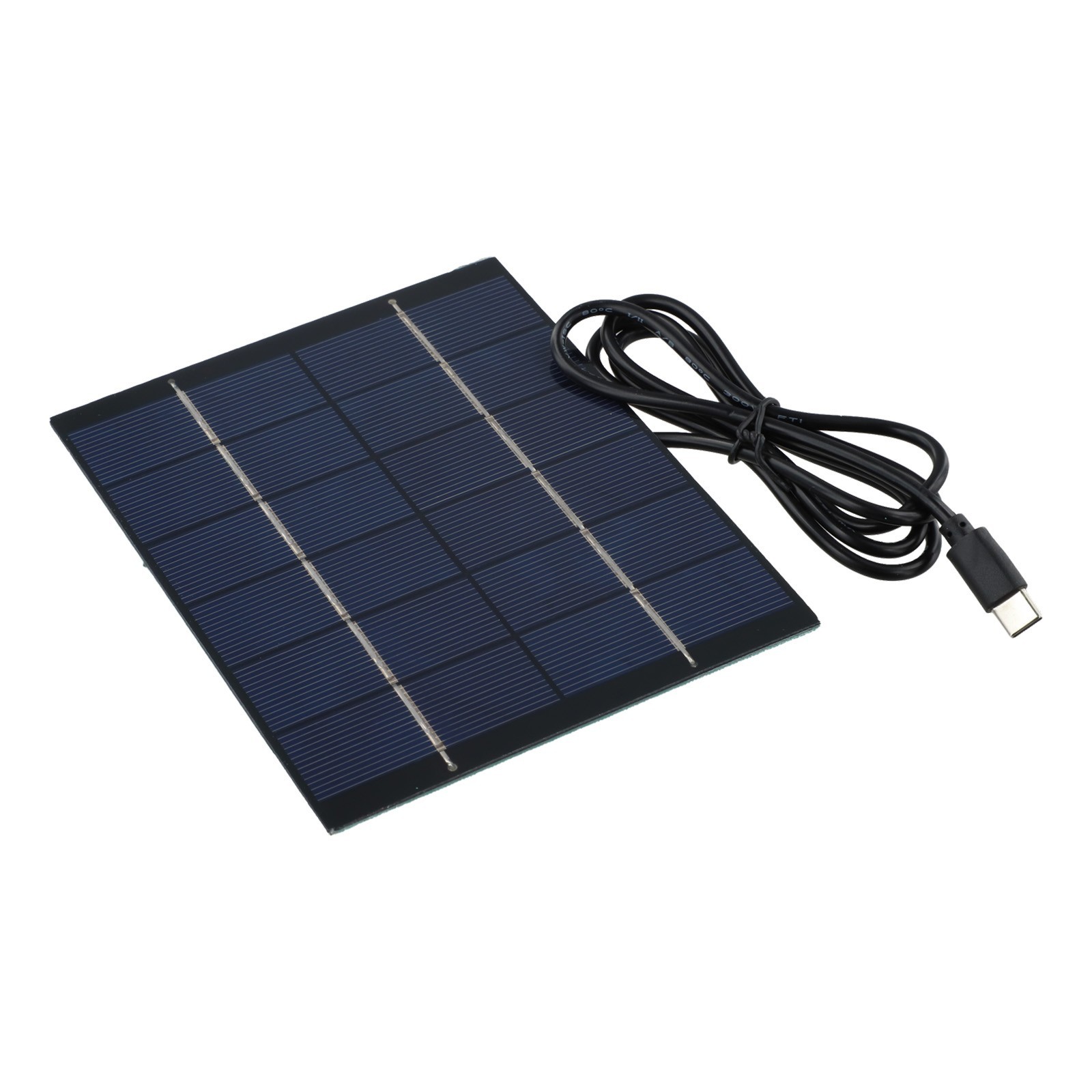 Polycrystalline 2W 6V Solar Panel Charger with For Type C Output and 1M Cable