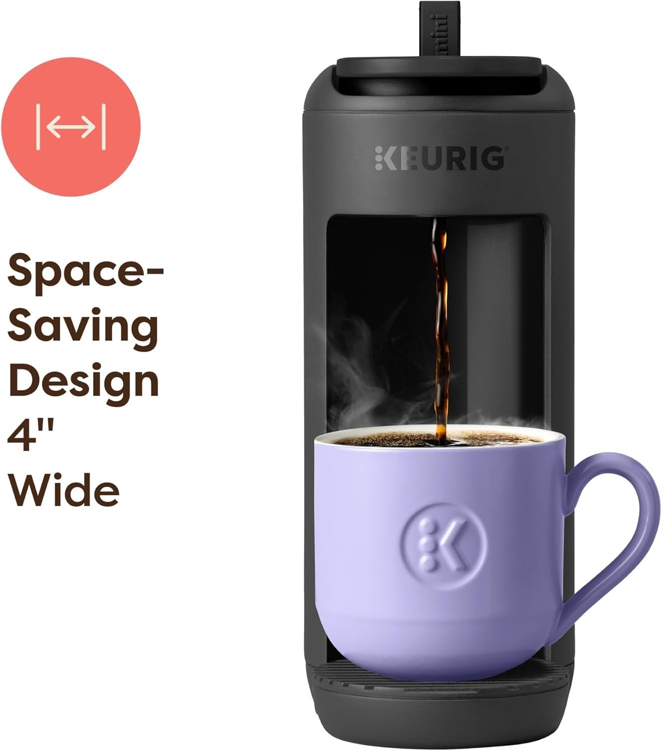 Coffee Maker Small Space Single Serve Compact Drip Machine 12oz
