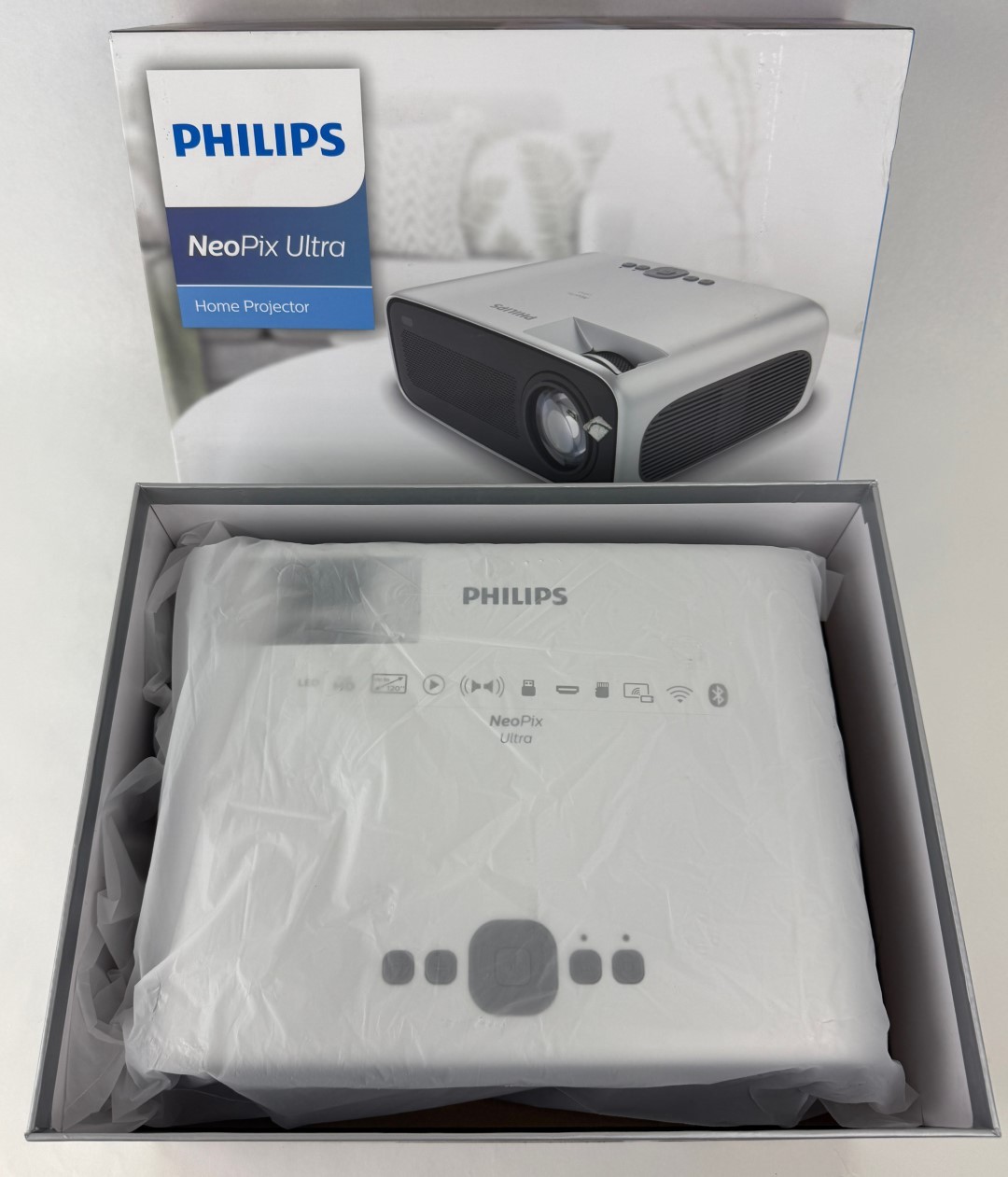 Philips NeoPix Ultra NPX640 1080p Wireless LCD Projector Black/Silver - U
