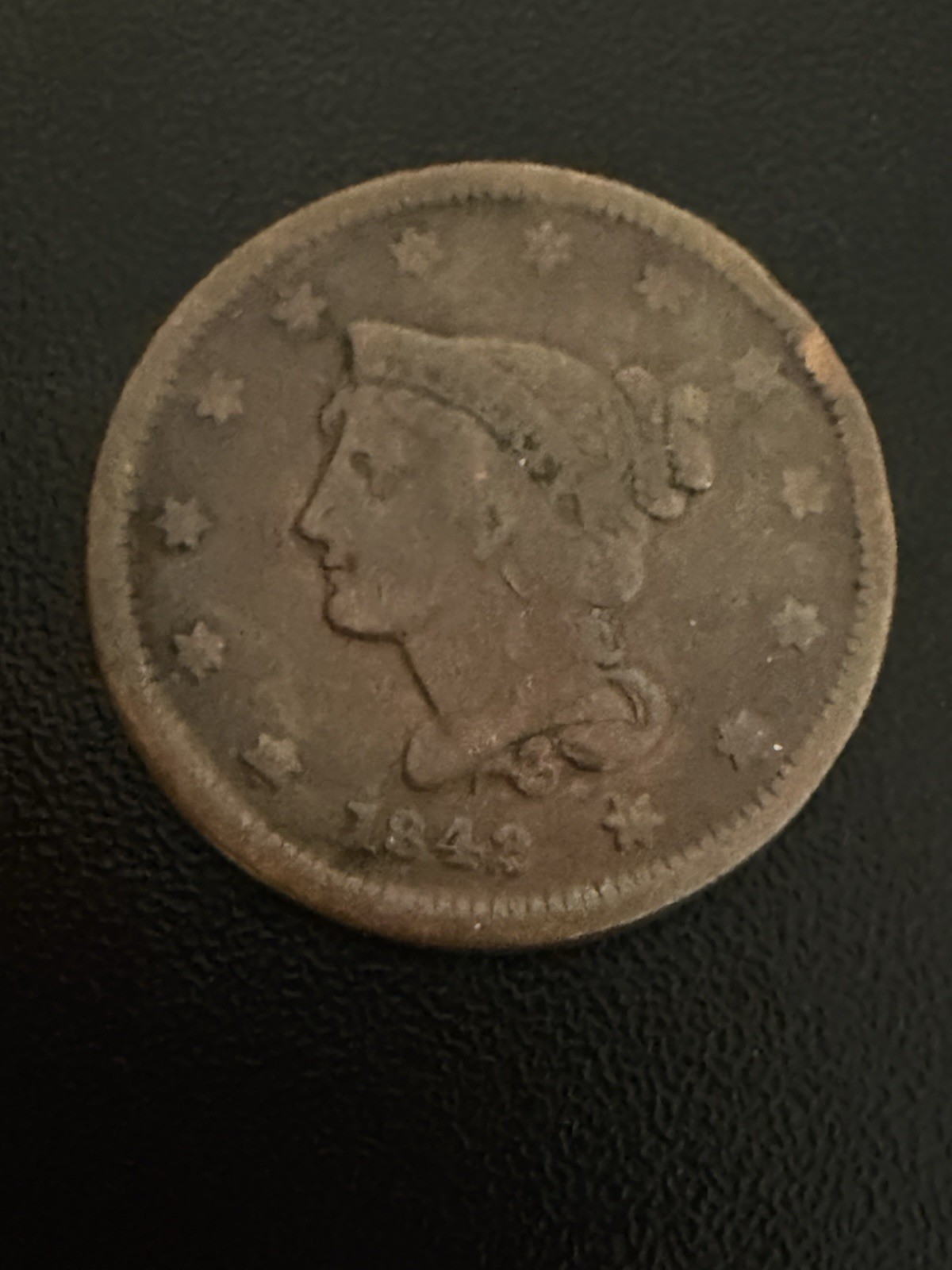 1842 Small Date Large Cent VG