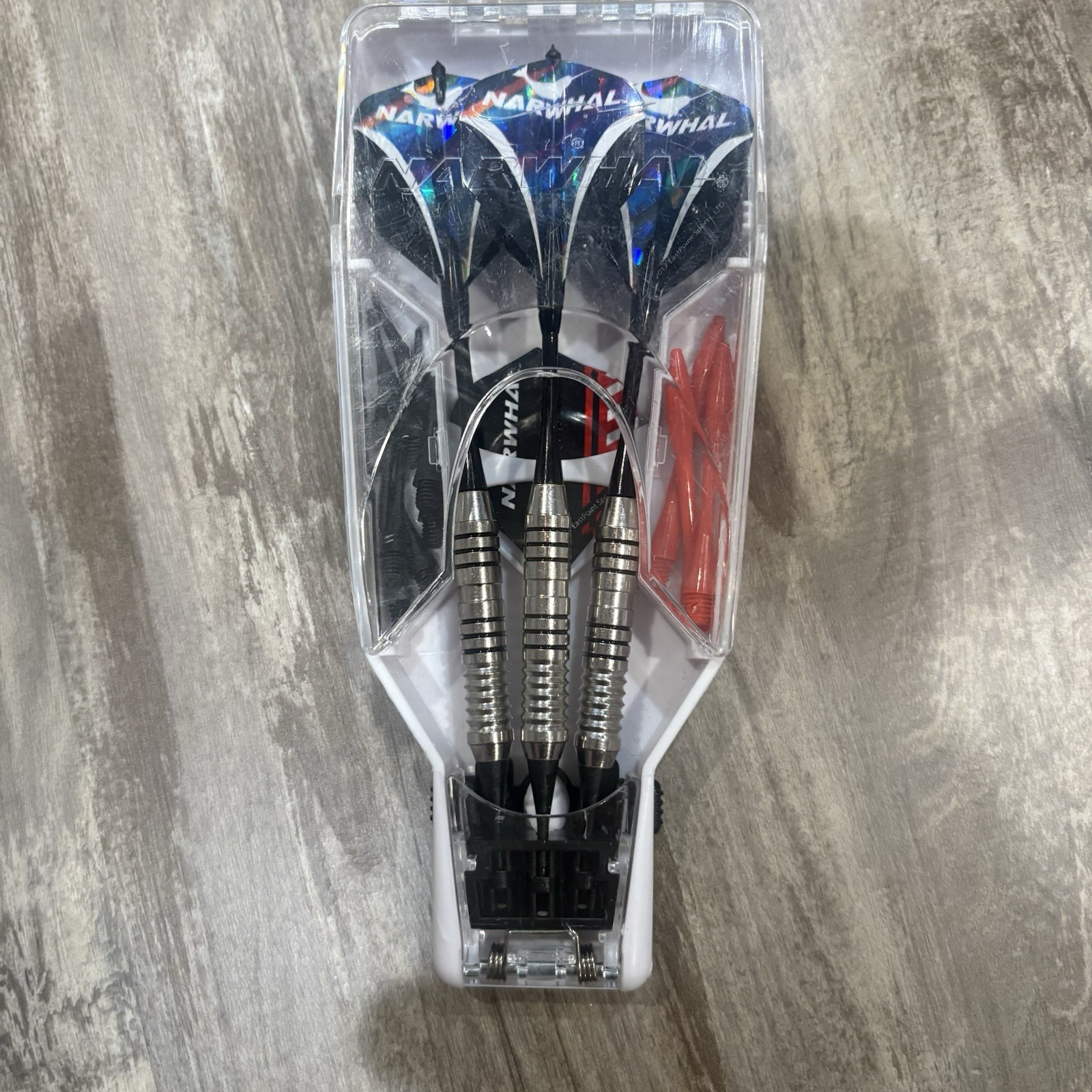 Narwhal Tournament Soft Tip Darts with Nickel Barrell Replacement Flights …